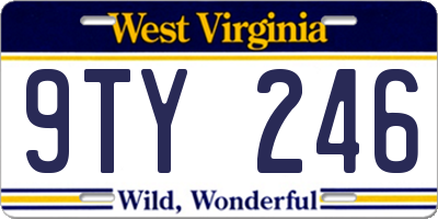 WV license plate 9TY246