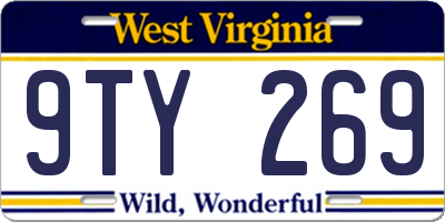 WV license plate 9TY269