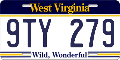 WV license plate 9TY279