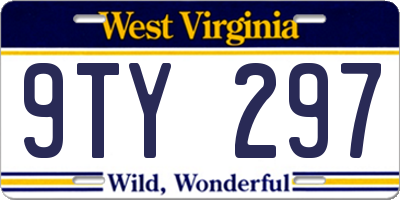 WV license plate 9TY297