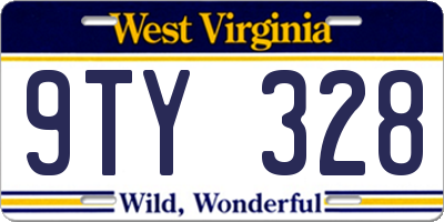 WV license plate 9TY328
