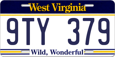 WV license plate 9TY379