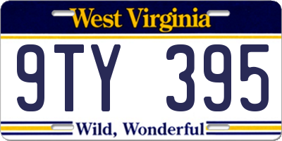 WV license plate 9TY395