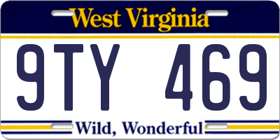 WV license plate 9TY469