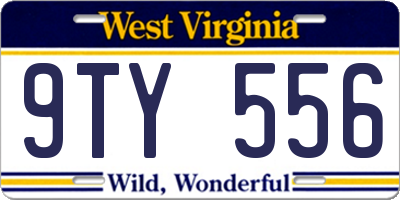 WV license plate 9TY556
