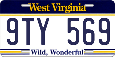 WV license plate 9TY569