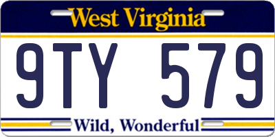 WV license plate 9TY579