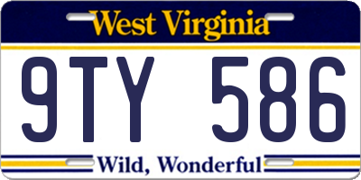 WV license plate 9TY586