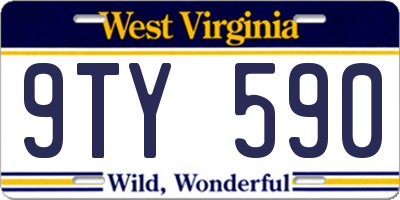 WV license plate 9TY590