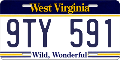 WV license plate 9TY591