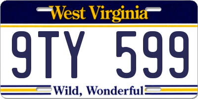 WV license plate 9TY599