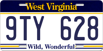 WV license plate 9TY628