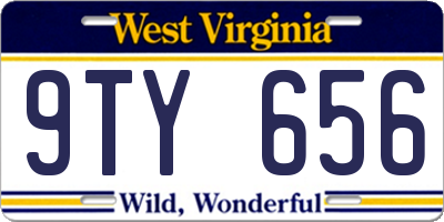 WV license plate 9TY656