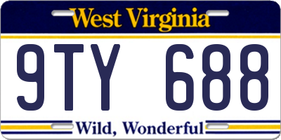 WV license plate 9TY688