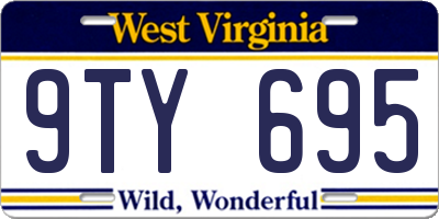 WV license plate 9TY695