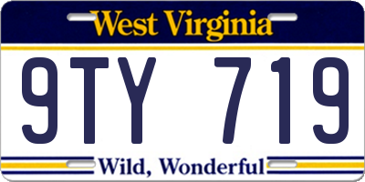 WV license plate 9TY719
