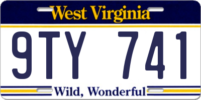 WV license plate 9TY741