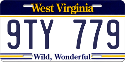 WV license plate 9TY779