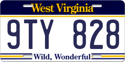 WV license plate 9TY828