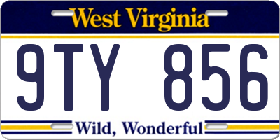 WV license plate 9TY856