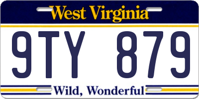 WV license plate 9TY879