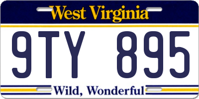 WV license plate 9TY895