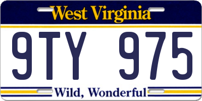 WV license plate 9TY975