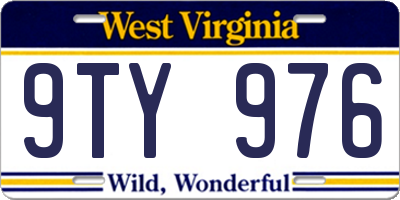 WV license plate 9TY976