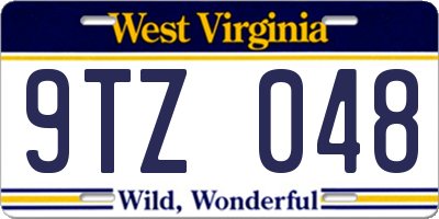 WV license plate 9TZ048