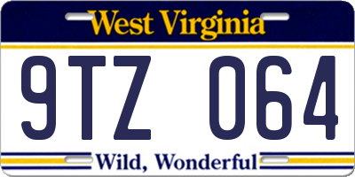WV license plate 9TZ064