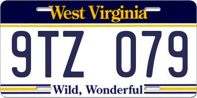 WV license plate 9TZ079