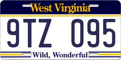 WV license plate 9TZ095