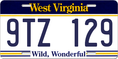 WV license plate 9TZ129