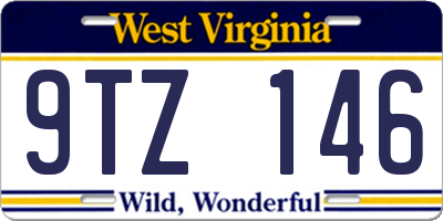 WV license plate 9TZ146