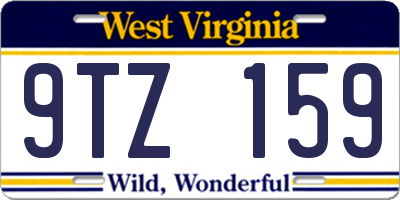WV license plate 9TZ159