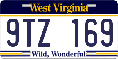 WV license plate 9TZ169