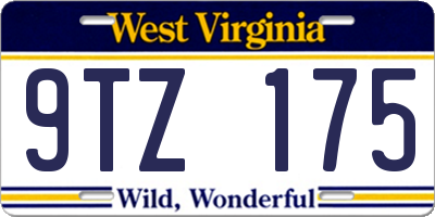 WV license plate 9TZ175
