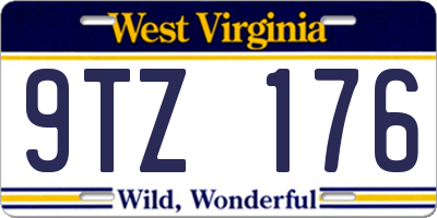 WV license plate 9TZ176
