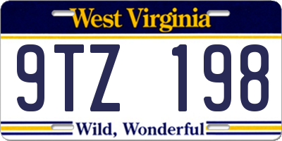 WV license plate 9TZ198