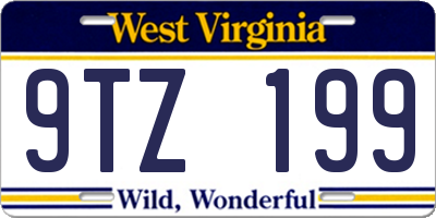 WV license plate 9TZ199