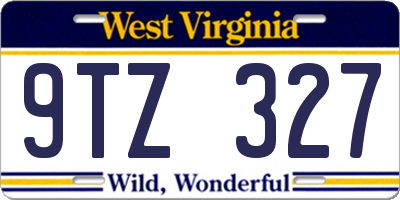 WV license plate 9TZ327
