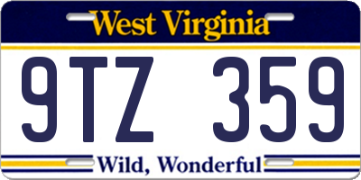 WV license plate 9TZ359