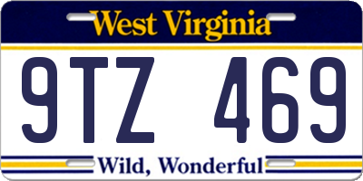 WV license plate 9TZ469