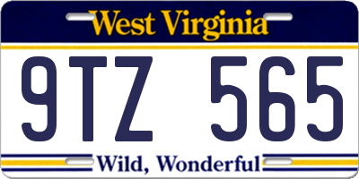 WV license plate 9TZ565