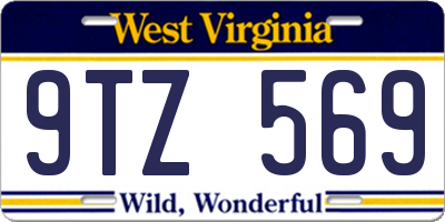 WV license plate 9TZ569