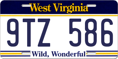 WV license plate 9TZ586