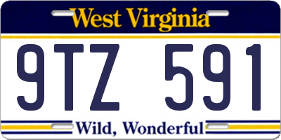 WV license plate 9TZ591