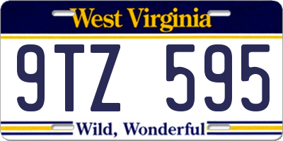 WV license plate 9TZ595