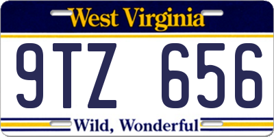 WV license plate 9TZ656