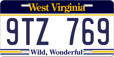 WV license plate 9TZ769